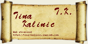 Tina Kalinić vizit kartica